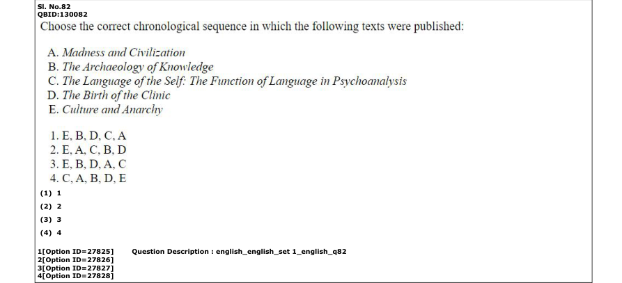Read the question and choices in the excerpt. Choose A/B/C/D for the first/second/third/fourth option shown.
