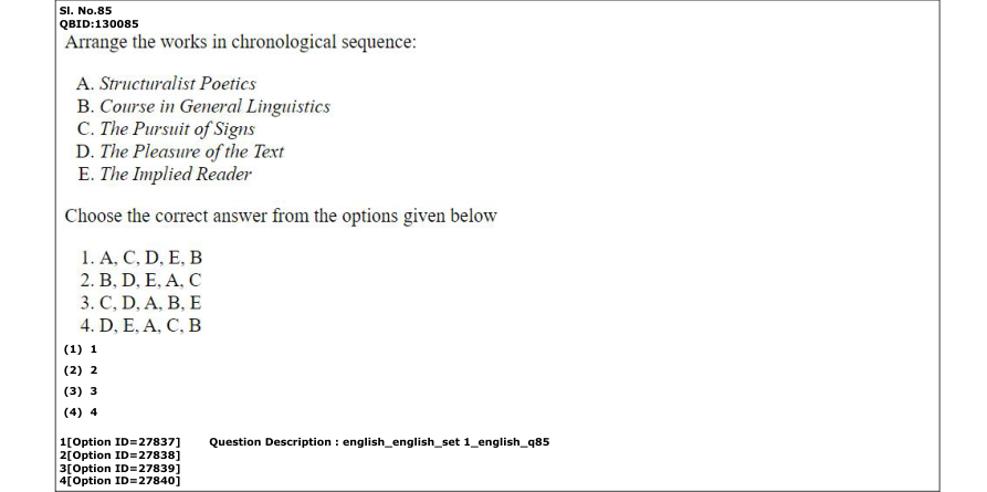 Read the question and choices in the excerpt. Choose A/B/C/D for the first/second/third/fourth option shown.
