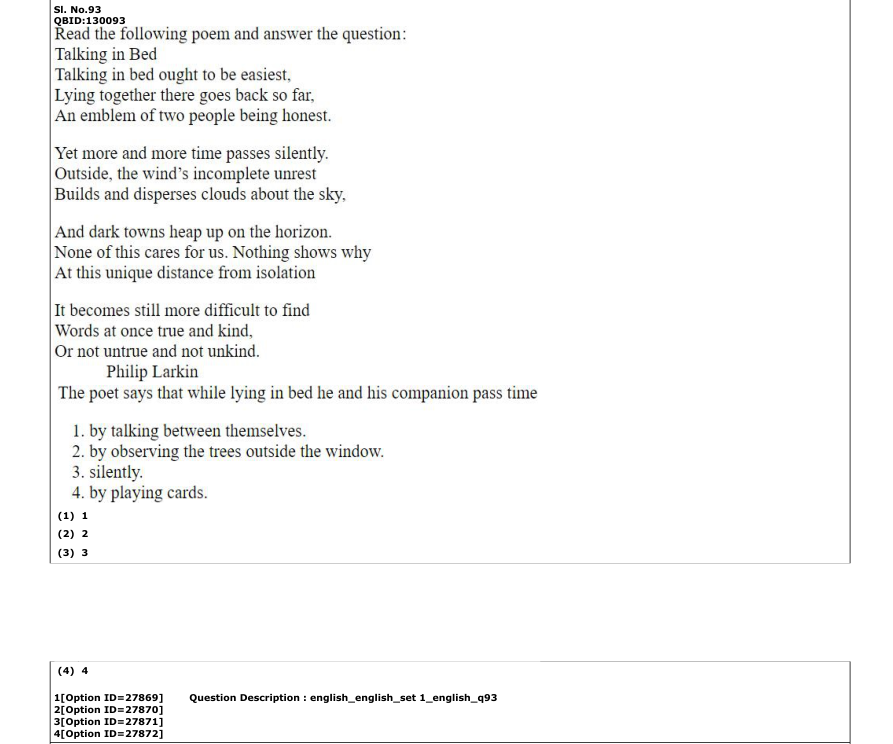 Read the question and choices in the excerpt. Choose A/B/C/D for the first/second/third/fourth option shown.