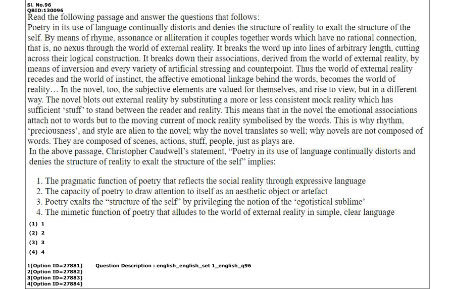 Read the question and choices in the excerpt. Choose A/B/C/D for the first/second/third/fourth option shown.