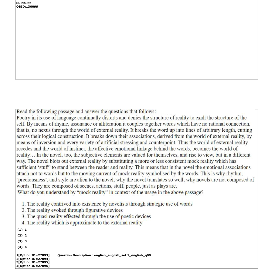 Read the question and choices in the excerpt. Choose A/B/C/D for the first/second/third/fourth option shown.