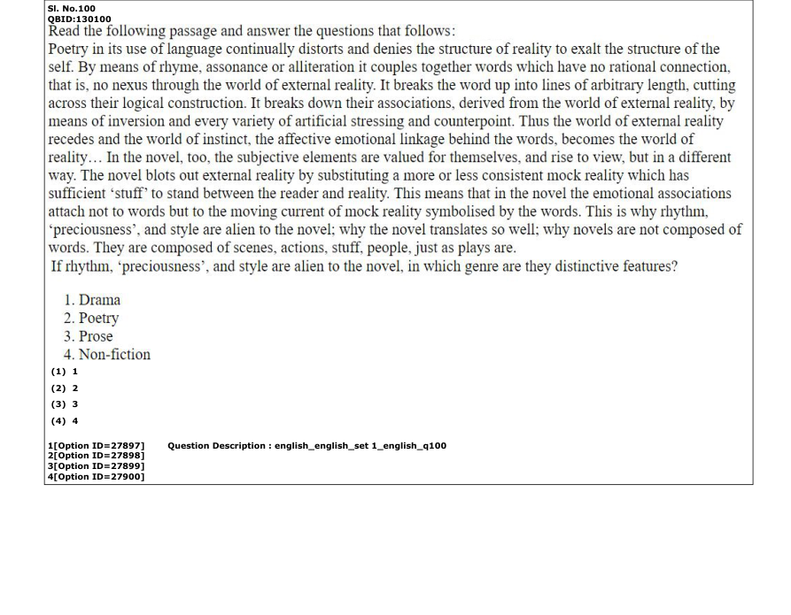 Read the question and choices in the excerpt. Choose A/B/C/D for the first/second/third/fourth option shown.