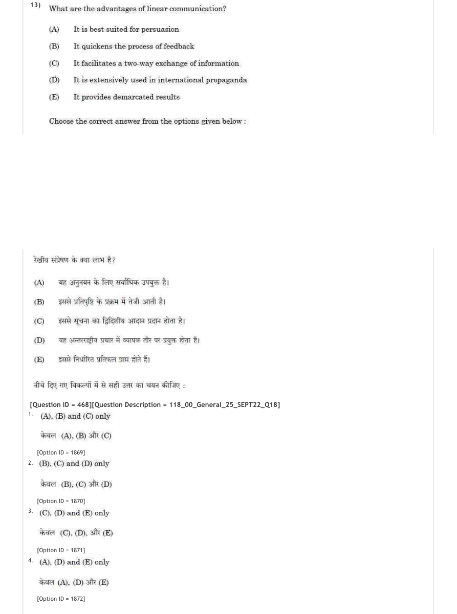 Read the question and choices in the excerpt. Choose A/B/C/D for the first/second/third/fourth option shown.