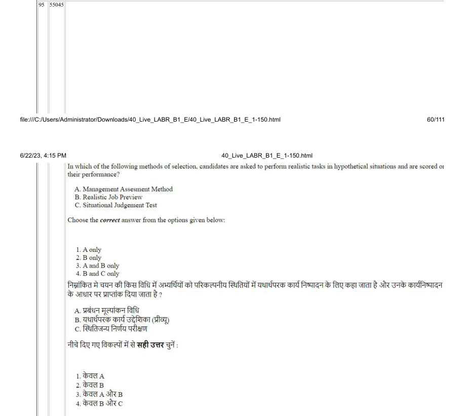 Read the question and choices in the excerpt. Choose A/B/C/D for the first/second/third/fourth option shown.