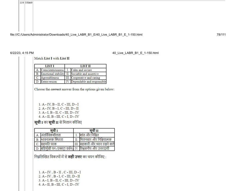 Read the question and choices in the excerpt. Choose A/B/C/D for the first/second/third/fourth option shown.