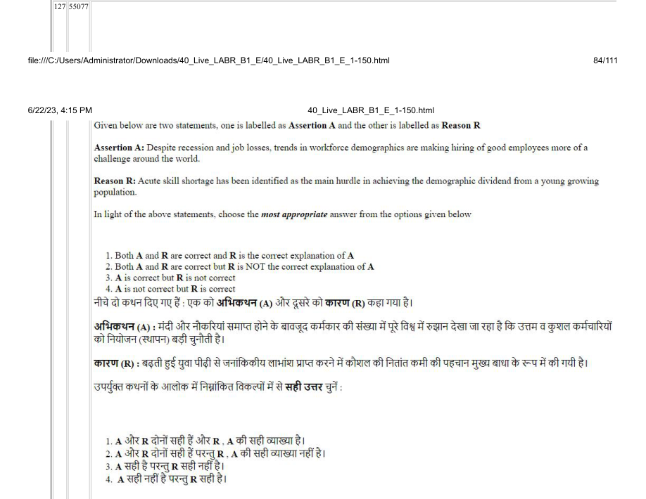 Read the question and choices in the excerpt. Choose A/B/C/D for the first/second/third/fourth option shown.