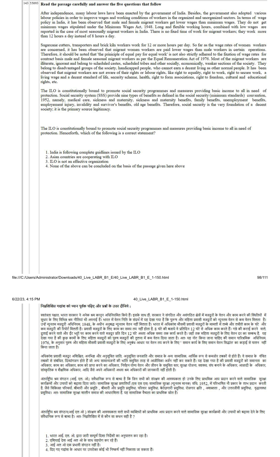Read the question and choices in the excerpt. Choose A/B/C/D for the first/second/third/fourth option shown.