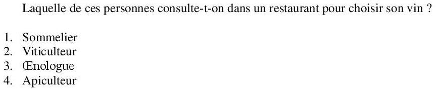 Read the question and choices in the excerpt. Choose A/B/C/D for the first/second/third/fourth option shown.