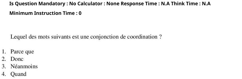 Read the question and choices in the excerpt. Choose A/B/C/D for the first/second/third/fourth option shown.