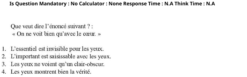 Read the question and choices in the excerpt. Choose A/B/C/D for the first/second/third/fourth option shown.