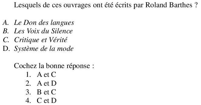 Read the question and choices in the excerpt. Choose A/B/C/D for the first/second/third/fourth option shown.