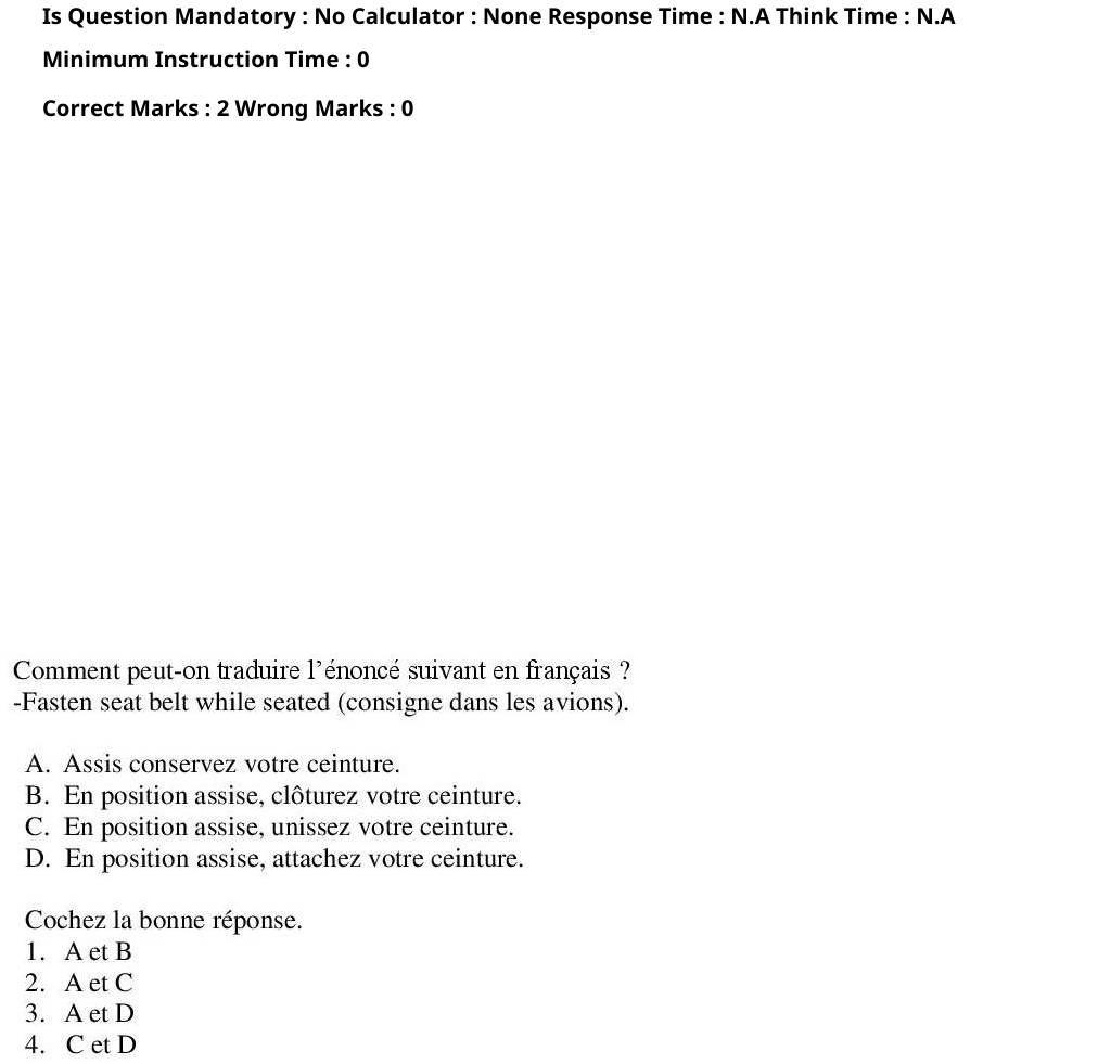 Read the question and choices in the excerpt. Choose A/B/C/D for the first/second/third/fourth option shown.