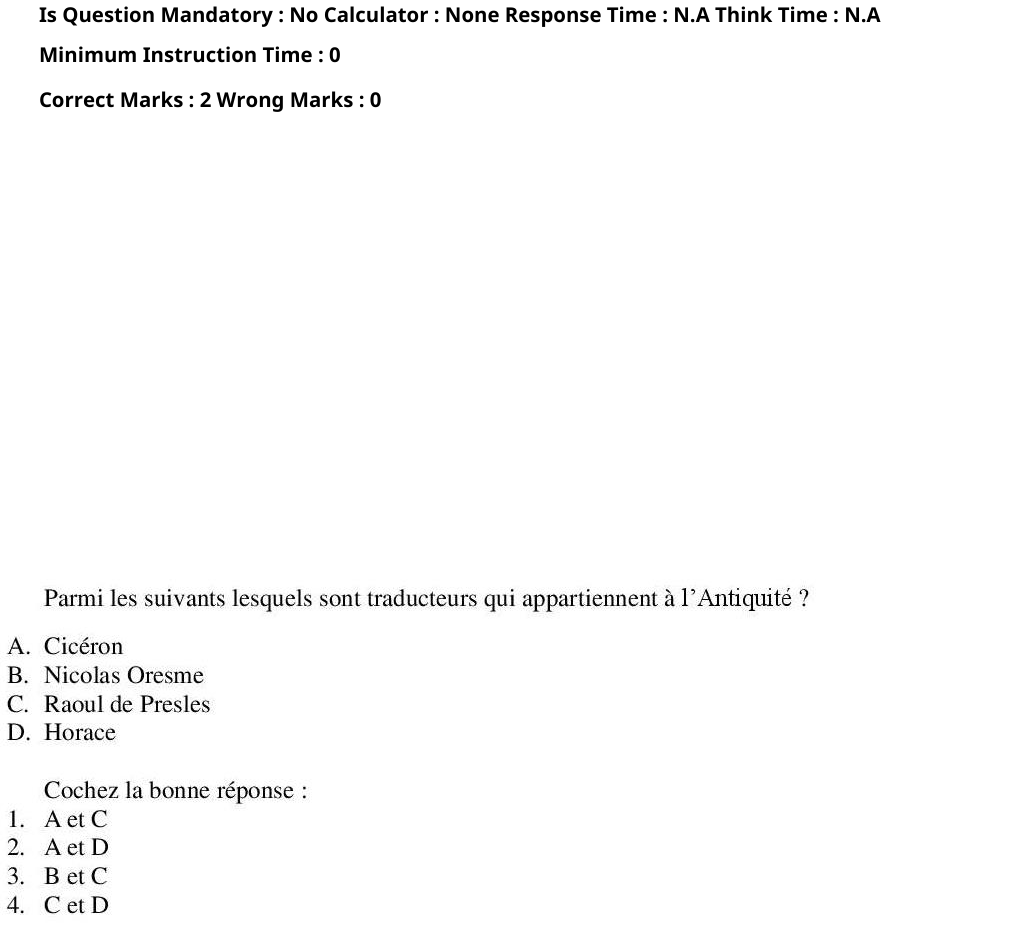 Read the question and choices in the excerpt. Choose A/B/C/D for the first/second/third/fourth option shown.