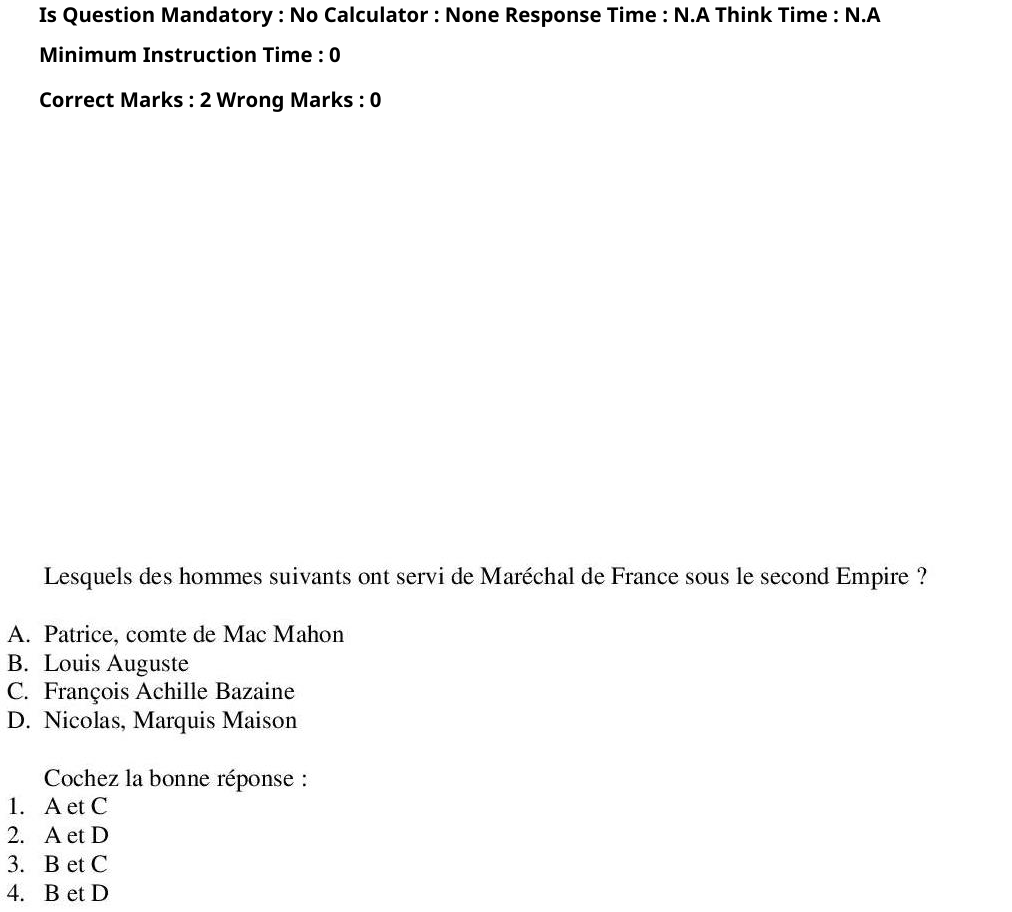 Read the question and choices in the excerpt. Choose A/B/C/D for the first/second/third/fourth option shown.
