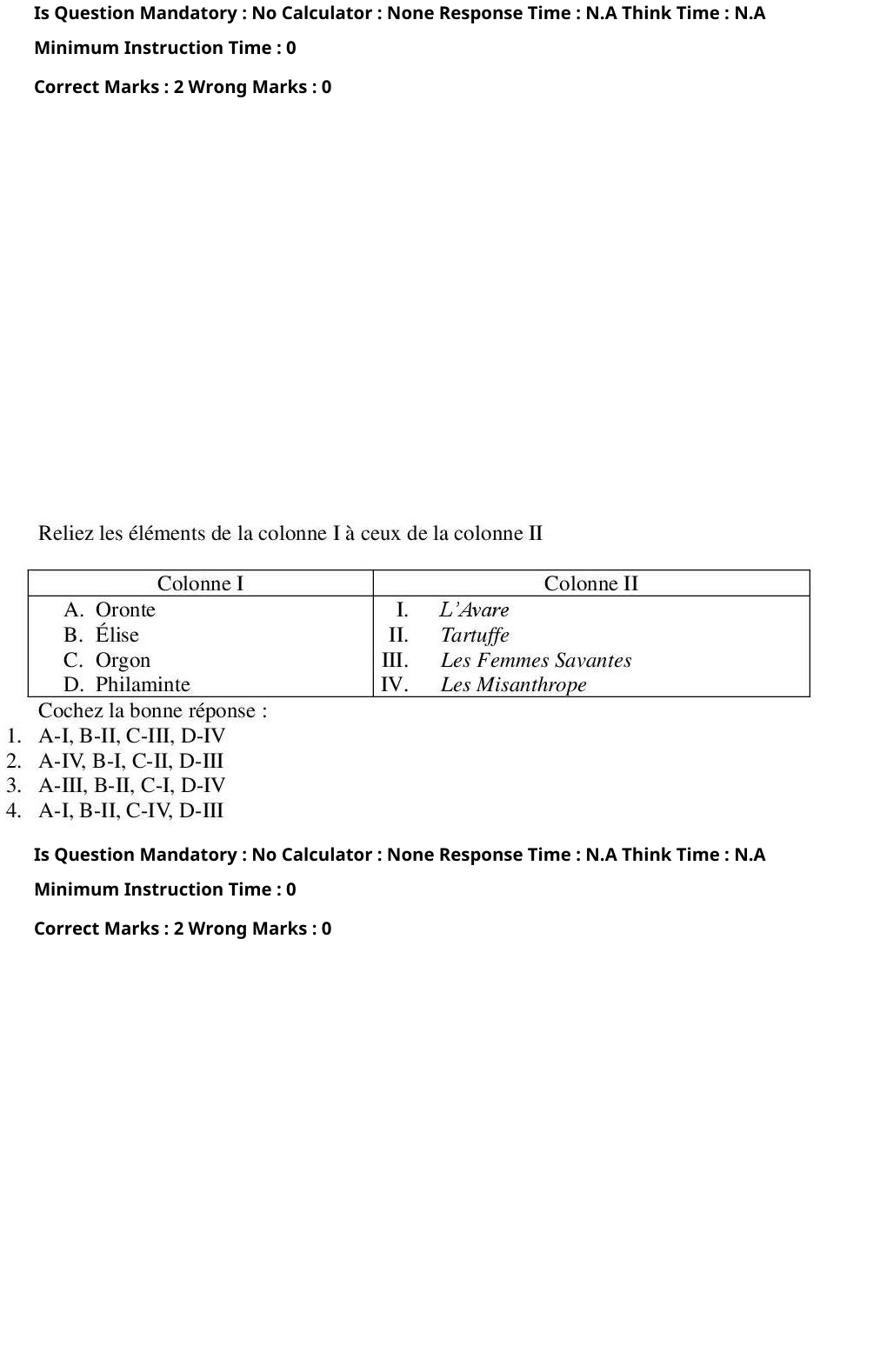 Read the question and choices in the excerpt. Choose A/B/C/D for the first/second/third/fourth option shown.