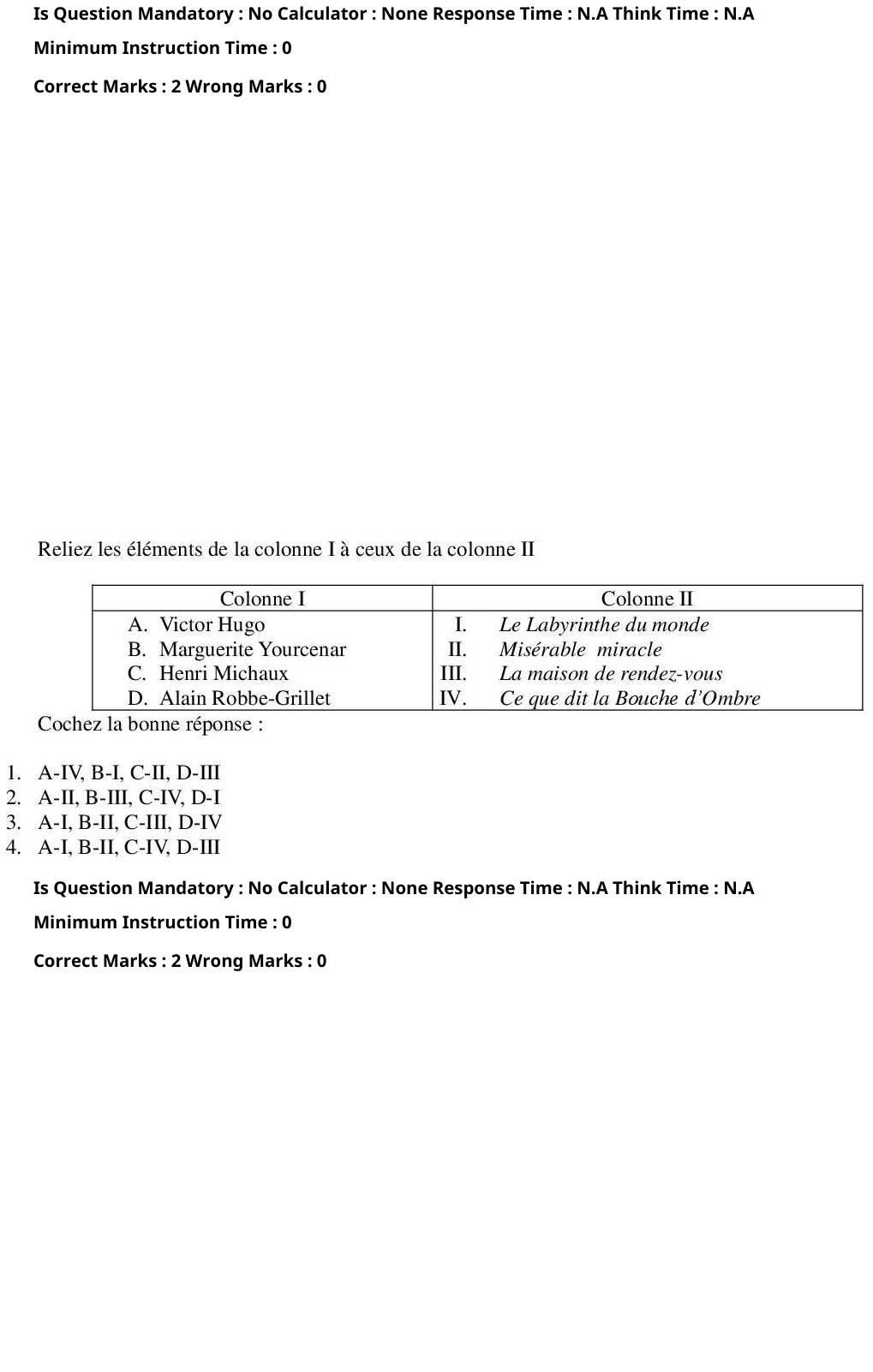 Read the question and choices in the excerpt. Choose A/B/C/D for the first/second/third/fourth option shown.