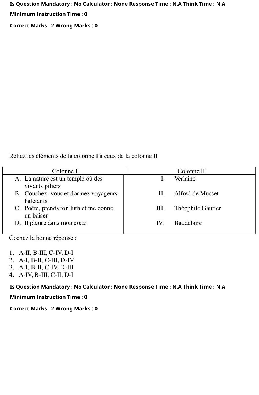 Read the question and choices in the excerpt. Choose A/B/C/D for the first/second/third/fourth option shown.
