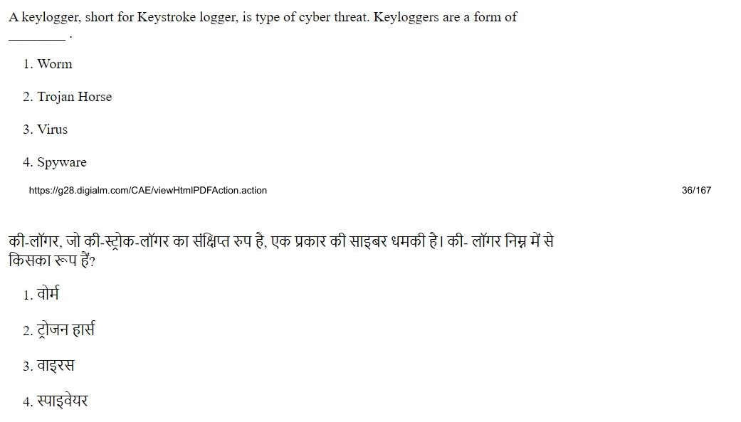 Read the question and choices in the excerpt. Choose A/B/C/D for the first/second/third/fourth option shown.