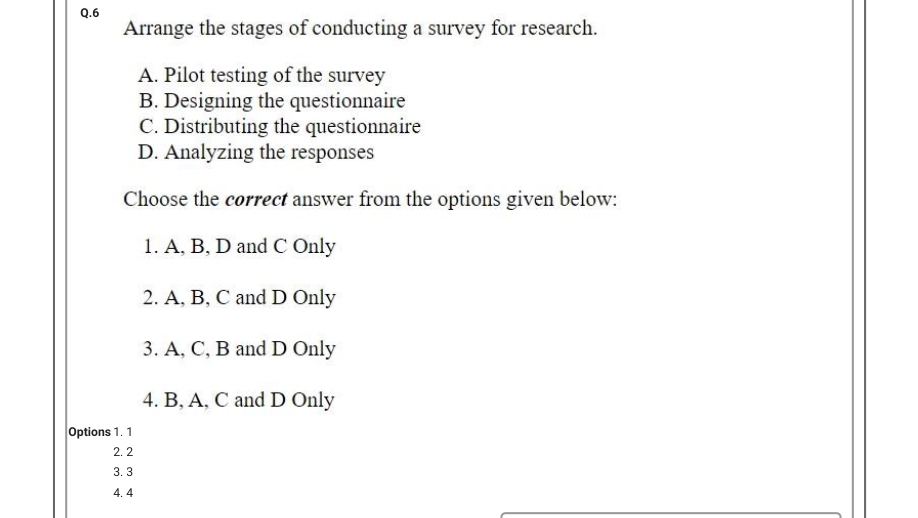 Read the question and choices in the excerpt. Choose A/B/C/D for the first/second/third/fourth option shown.