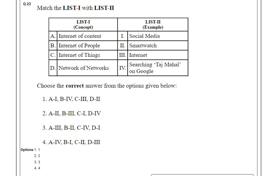 Read the question and choices in the excerpt. Choose A/B/C/D for the first/second/third/fourth option shown.