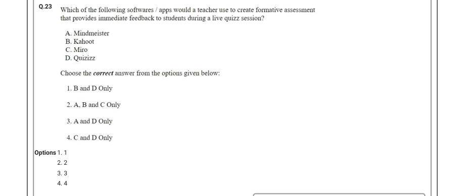 Read the question and choices in the excerpt. Choose A/B/C/D for the first/second/third/fourth option shown.
