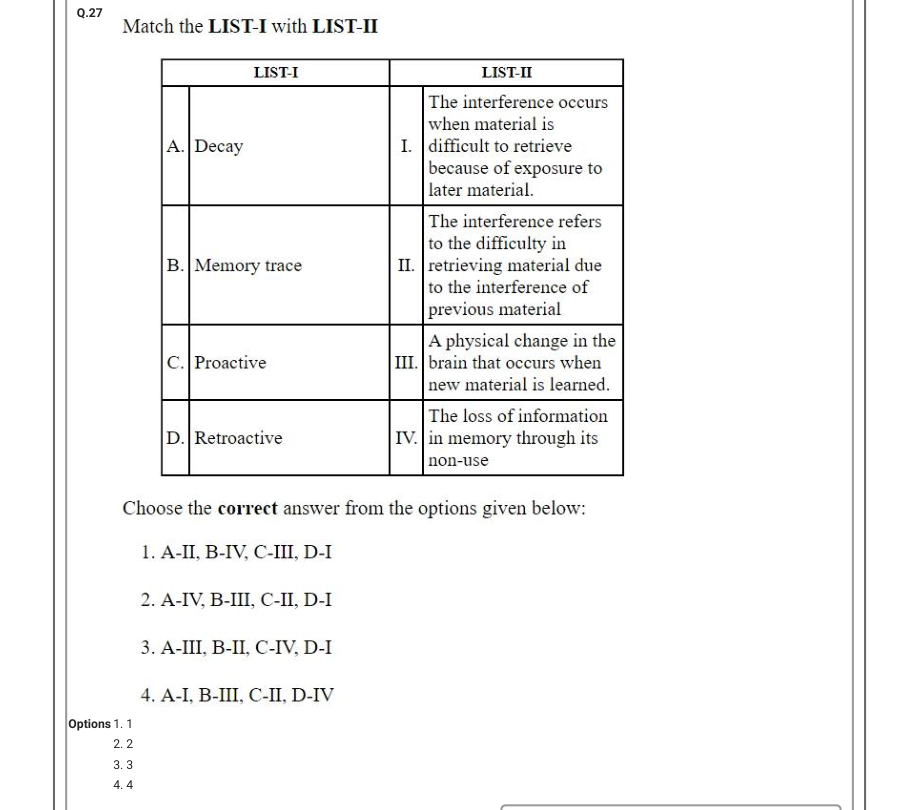 Read the question and choices in the excerpt. Choose A/B/C/D for the first/second/third/fourth option shown.