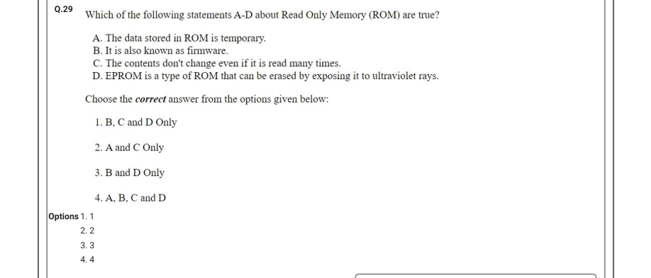 Read the question and choices in the excerpt. Choose A/B/C/D for the first/second/third/fourth option shown.