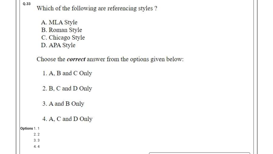 Read the question and choices in the excerpt. Choose A/B/C/D for the first/second/third/fourth option shown.
