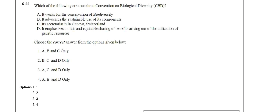 Read the question and choices in the excerpt. Choose A/B/C/D for the first/second/third/fourth option shown.