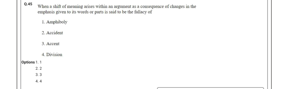 Read the question and choices in the excerpt. Choose A/B/C/D for the first/second/third/fourth option shown.