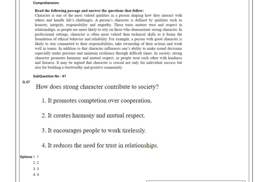 Read the question and choices in the excerpt. Choose A/B/C/D for the first/second/third/fourth option shown.