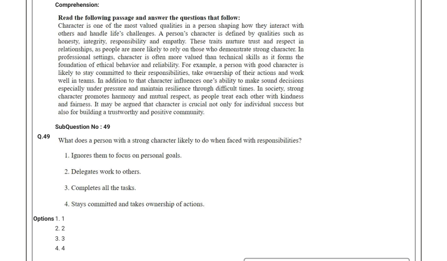 Read the question and choices in the excerpt. Choose A/B/C/D for the first/second/third/fourth option shown.