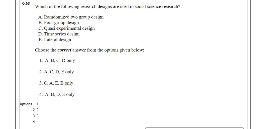Read the question and choices in the excerpt. Choose A/B/C/D for the first/second/third/fourth option shown.