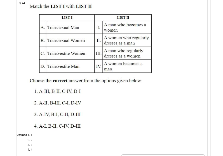 Read the question and choices in the excerpt. Choose A/B/C/D for the first/second/third/fourth option shown.