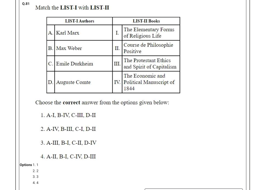Read the question and choices in the excerpt. Choose A/B/C/D for the first/second/third/fourth option shown.