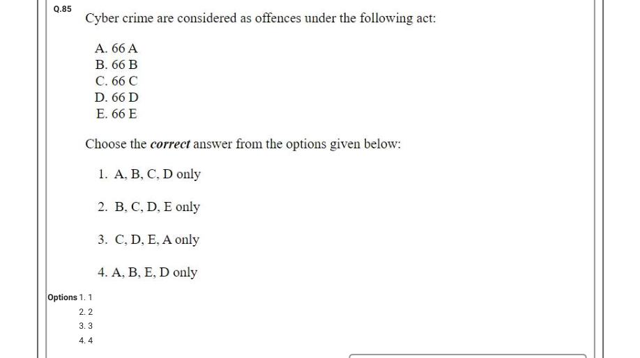 Read the question and choices in the excerpt. Choose A/B/C/D for the first/second/third/fourth option shown.