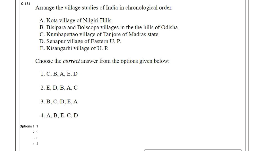 Read the question and choices in the excerpt. Choose A/B/C/D for the first/second/third/fourth option shown.