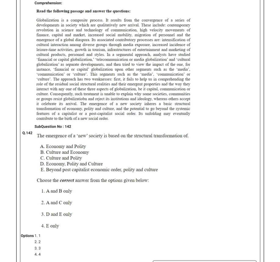 Read the question and choices in the excerpt. Choose A/B/C/D for the first/second/third/fourth option shown.