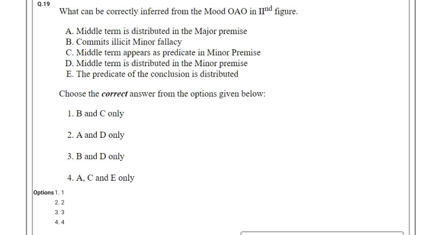 Read the question and choices in the excerpt. Choose A/B/C/D for the first/second/third/fourth option shown.