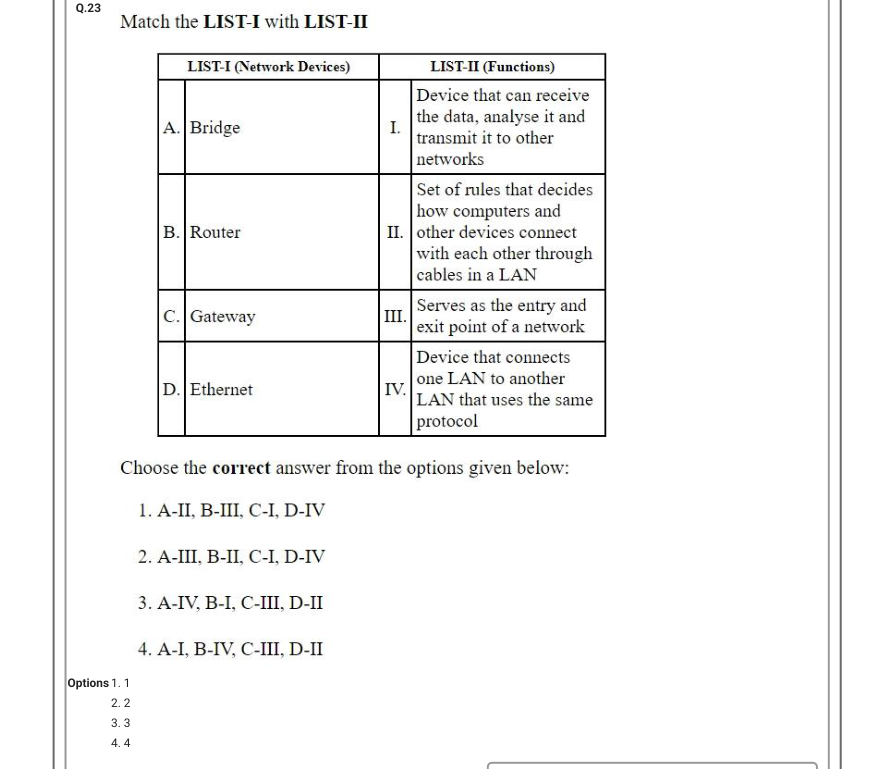 Read the question and choices in the excerpt. Choose A/B/C/D for the first/second/third/fourth option shown.