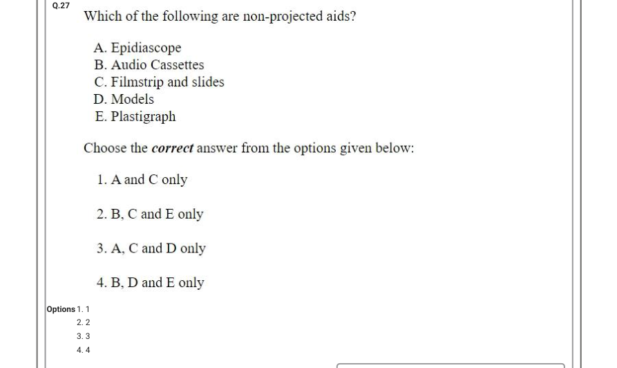 Read the question and choices in the excerpt. Choose A/B/C/D for the first/second/third/fourth option shown.