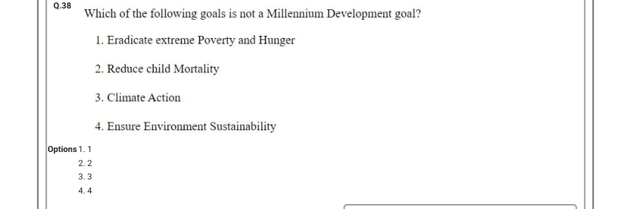 Read the question and choices in the excerpt. Choose A/B/C/D for the first/second/third/fourth option shown.