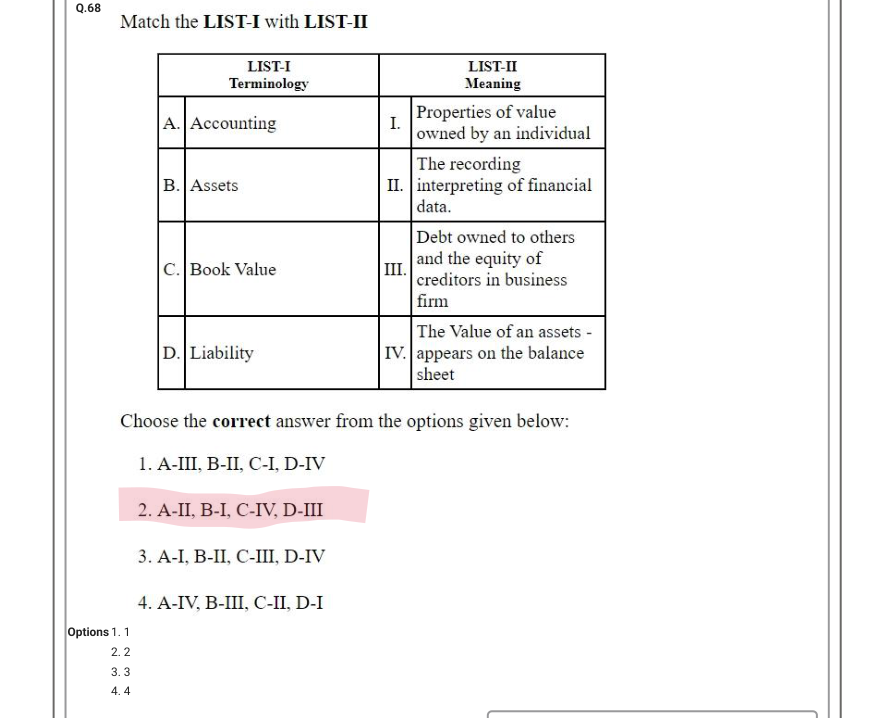 Read the question and choices in the excerpt. Choose A/B/C/D for the first/second/third/fourth option shown.
