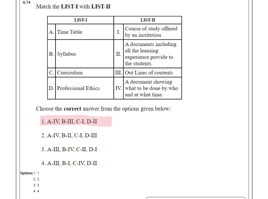 Read the question and choices in the excerpt. Choose A/B/C/D for the first/second/third/fourth option shown.