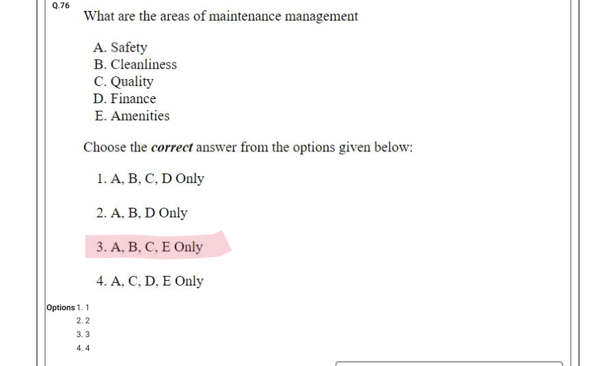 Read the question and choices in the excerpt. Choose A/B/C/D for the first/second/third/fourth option shown.