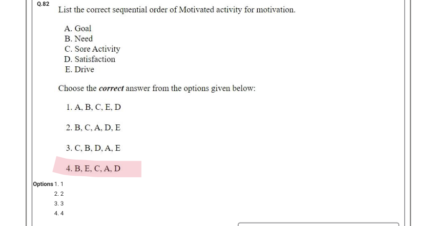 Read the question and choices in the excerpt. Choose A/B/C/D for the first/second/third/fourth option shown.