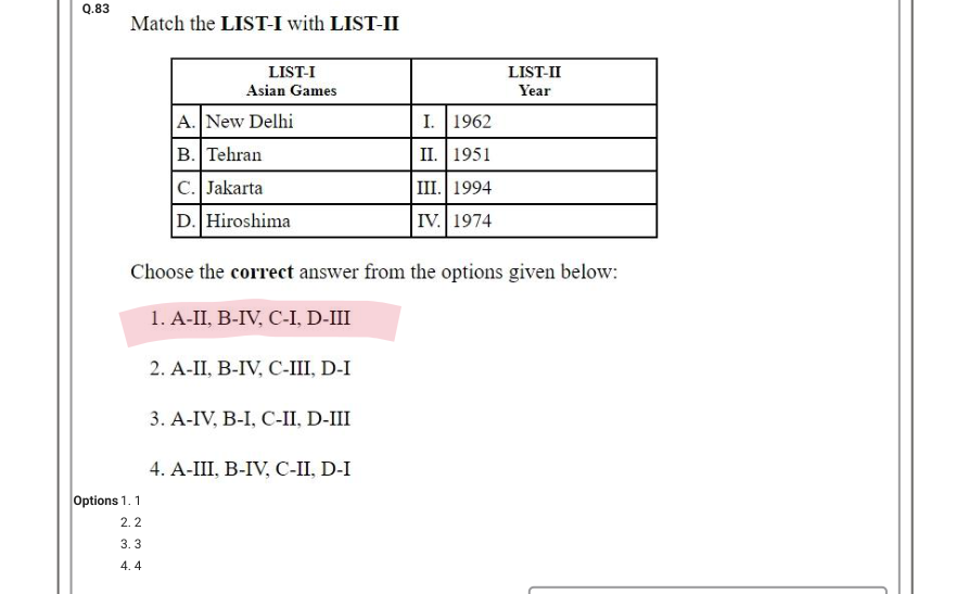 Read the question and choices in the excerpt. Choose A/B/C/D for the first/second/third/fourth option shown.