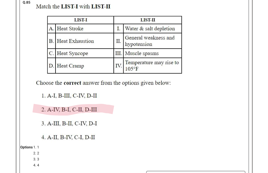 Read the question and choices in the excerpt. Choose A/B/C/D for the first/second/third/fourth option shown.
