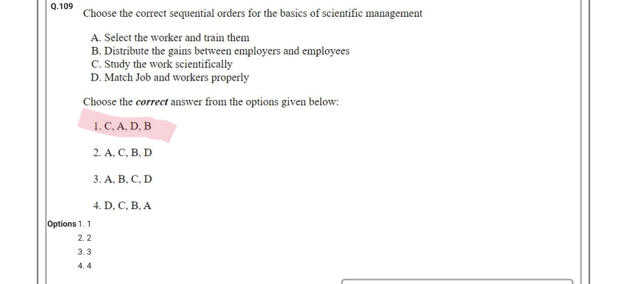 Read the question and choices in the excerpt. Choose A/B/C/D for the first/second/third/fourth option shown.