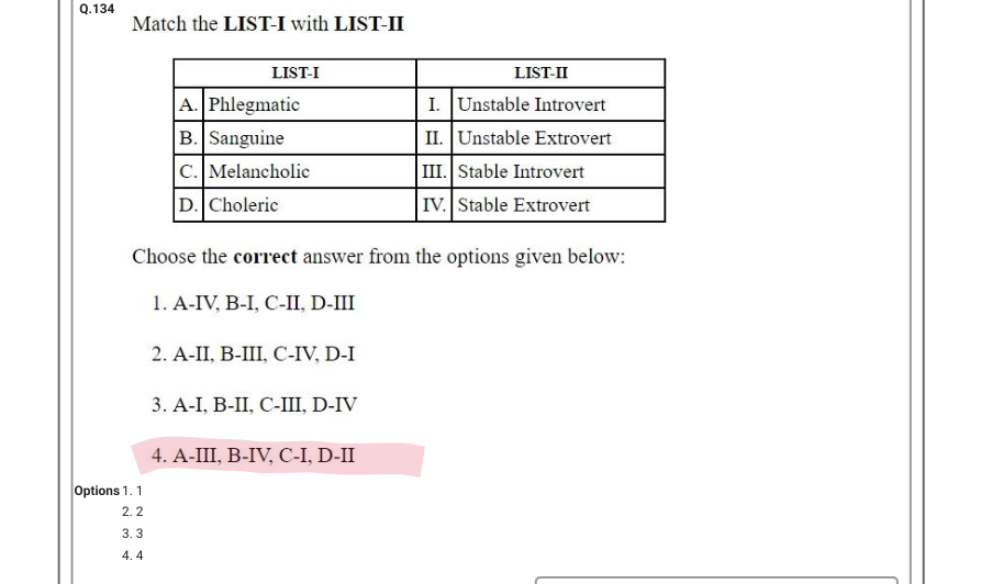 Read the question and choices in the excerpt. Choose A/B/C/D for the first/second/third/fourth option shown.